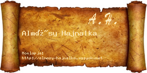 Almásy Hajnalka névjegykártya