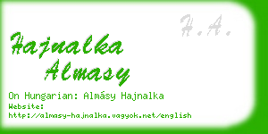 hajnalka almasy business card